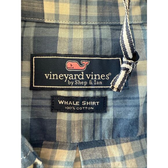 NWT Vineyard Vines 100% Cotton Boys Plaid Button Down Long Sleeve Small 8/10 - Picture 4 of 5